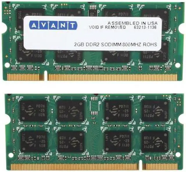 Alt view image 2 of 3 - AllComponents 4GB (2 x 2GB) 200-Pin DDR2 SO-DIMM DDR2 800 (PC2 6400) Laptop Memory Model AC2/SO800X64/4096-KIT
