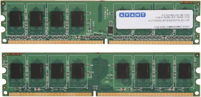 Alt view image 2 of 3 - AllComponents 8GB (4 x 2GB) DDR2 800 (PC2 6400) Desktop Memory Model AC2800X648G-KIT