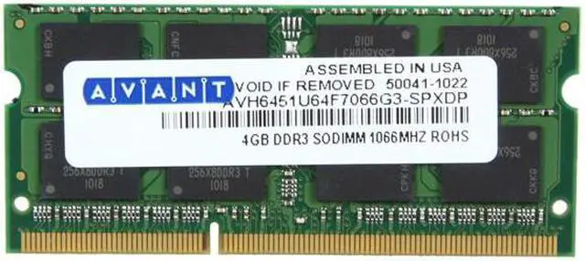 Main image of AllComponents 4GB 204-Pin DDR3 SO-DIMM DDR3 1066 (PC3 8500) Laptop Memory Model AC3/SO1066X64/4096