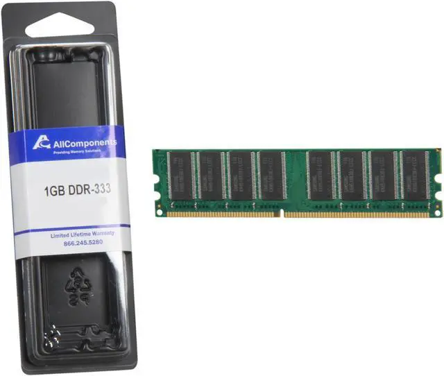 Alt view image 3 of 3 - AllComponents 1GB DDR 333 (PC 2700) Desktop Memory Model AC333X64/1024/16C