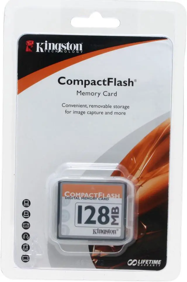 Alt view image 2 of 3 - Kingston 128MB Compact Flash (CF) Flash Media Model CF/128