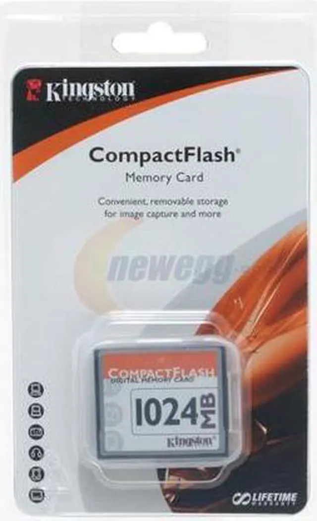 Main image of Kingston 1GB Compact Flash (CF) Flash Media Model CF/1024