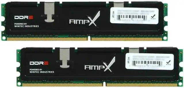 Main image of Wintec AMPX 2GB (2 x 1GB) DDR2 800 (PC2 6400) Dual Channel Kit Desktop Memory Model 3AXT6400C5-2048K