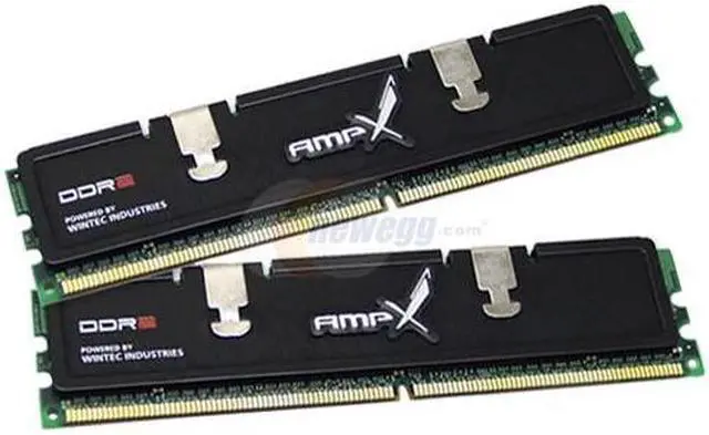 Main image of Wintec AMPX 2GB (2 x 1GB) DDR2 1000 (PC2 8000) Dual Channel Kit Desktop Memory Model 3AXT8000C5-2048K