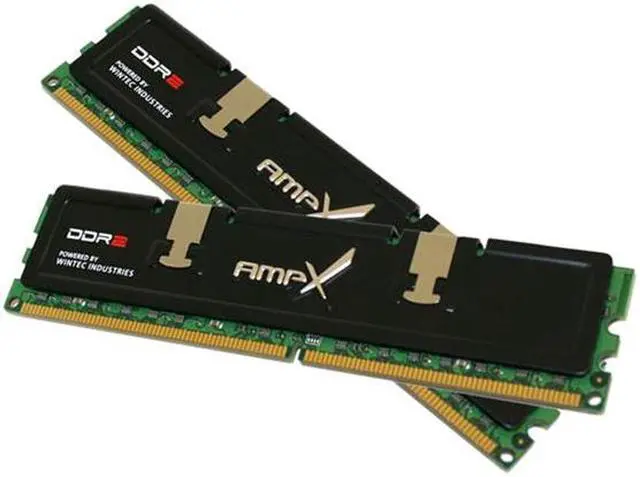 Alt view image 2 of 3 - Wintec AMPX 2GB (2 x 1GB) DDR2 800 (PC2 6400) Dual Channel Kit Desktop Memory Model 3AXT6400C4-2048K