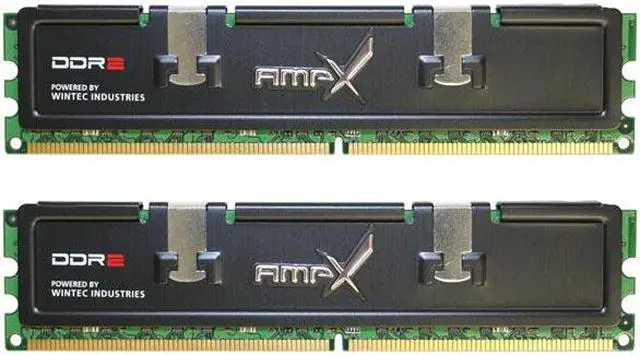 Main image of Wintec AMPX 2GB (2 x 1GB) DDR2 800 (PC2 6400) Dual Channel Kit Desktop Memory Model 3AXT6400C4-2048K