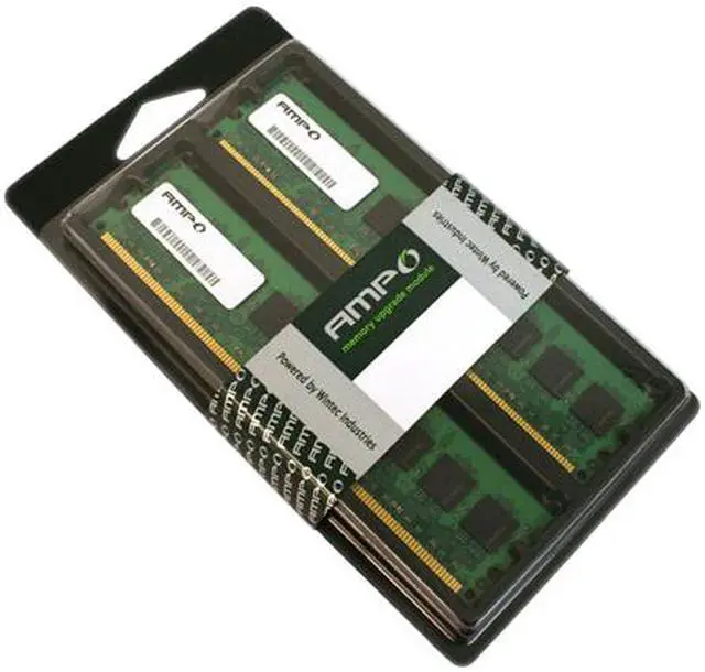 Alt view image 3 of 3 - Wintec AMPO 1GB (2 x 512MB) DDR2 800 (PC2 6400) Dual Channel Kit Desktop Memory Model 3AMD2800-1G1K-R