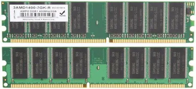 Alt view image 2 of 3 - Wintec 2GB (2 x 1GB) DDR 400 (PC 3200) Dual Channel Kit Desktop Memory Model 3AMD1400-2GK-R