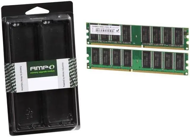 Alt view image 3 of 3 - Wintec 2GB (2 x 1GB) DDR 400 (PC 3200) Dual Channel Kit Desktop Memory Model 3AMD1400-2GK-R