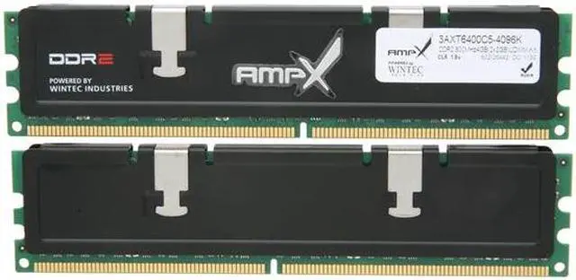 Alt view image 2 of 3 - Wintec AMPX 4GB (2 x 2GB) DDR2 800 (PC2 6400) Dual Channel Kit Desktop Memory Model 3AXT6400C5-4096K
