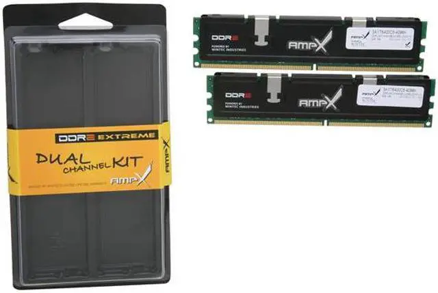 Alt view image 3 of 3 - Wintec AMPX 4GB (2 x 2GB) DDR2 800 (PC2 6400) Dual Channel Kit Desktop Memory Model 3AXT6400C5-4096K