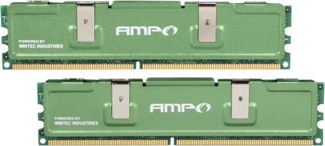 Main image of Wintec AMPO 4GB (2 x 2GB) DDR2 667 (PC2 5300) Dual Channel Kit Desktop Memory Model 3AMD2667-4G2K-R