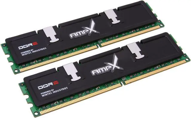 Main image of Wintec AMPX 4GB (2 x 2GB) DDR2 1066 (PC2 8500) Dual Channel Kit Desktop Memory Model 3AXT8500C5-4096K
