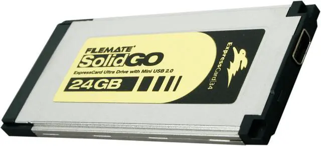 Main image of Wintec FileMate SolidGO 24GB ExpressCard 34 with Mini USB 2.0 External Solid State Drive (SSD) 3FMS4D24M-WR