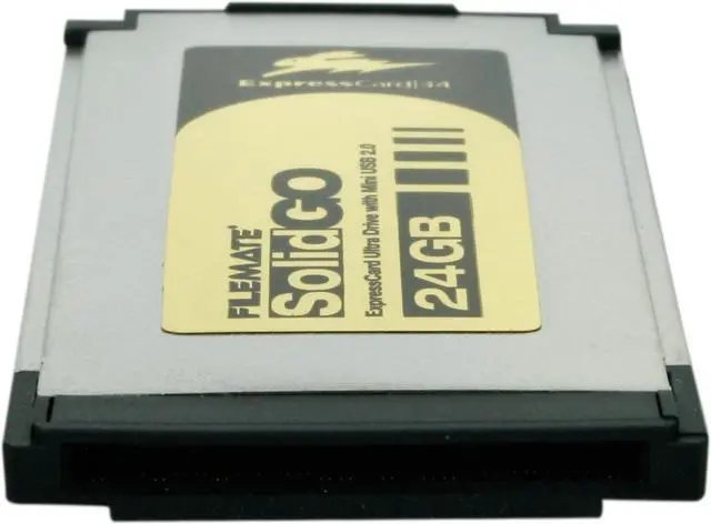 Alt view image 3 of 5 - Wintec FileMate SolidGO 24GB ExpressCard 34 with Mini USB 2.0 External Solid State Drive (SSD) 3FMS4D24M-WR