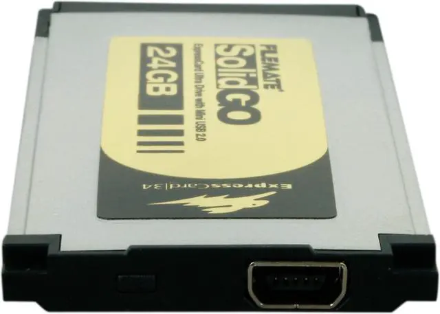 Alt view image 4 of 5 - Wintec FileMate SolidGO 24GB ExpressCard 34 with Mini USB 2.0 External Solid State Drive (SSD) 3FMS4D24M-WR