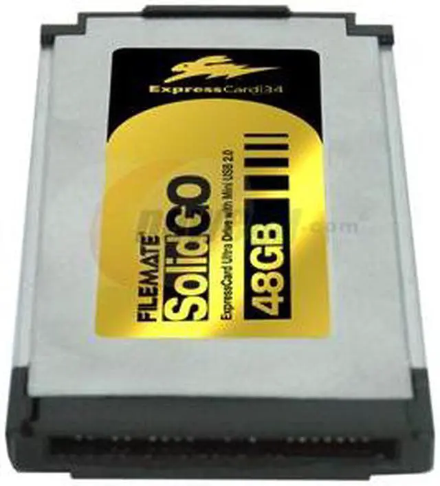 Alt view image 3 of 5 - Wintec FileMate SolidGO 48GB ExpressCard 34 with Mini USB 2.0 External Solid State Drive (SSD) 3FMS4D48M-WR