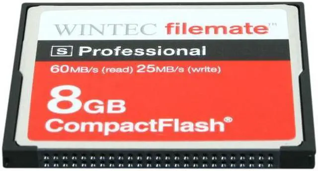 Alt view image 3 of 5 - Wintec FileMate S Professional 8GB Compact Flash (CF) Flash Card Model 3FMCF8GBS-R