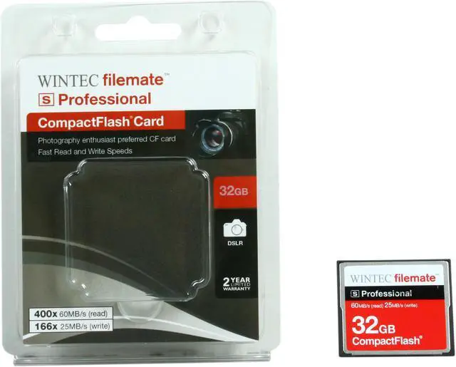 Alt view image 5 of 5 - Wintec FileMate S Professional 32GB Compact Flash (CF) Flash Card Model 3FMCF32GBS-R