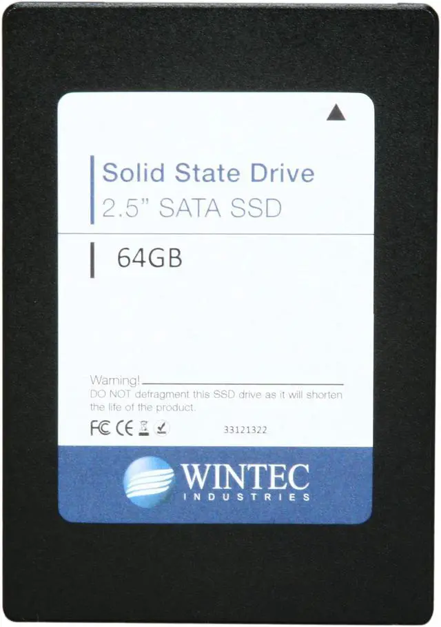 Alt view image 2 of 4 - Wintec N1 Series 2.5" 64GB SATA II MLC Internal Solid State Drive (SSD) 33121322