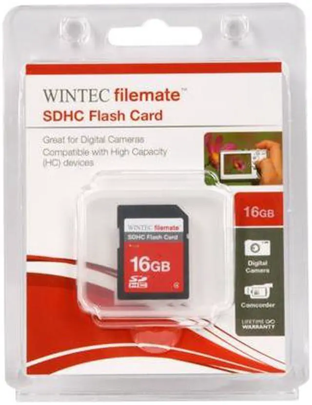 Alt view image 4 of 4 - Wintec FileMate 16GB Secure Digital High-Capacity (SDHC) Flash Card Model 3FMSD16GB-R