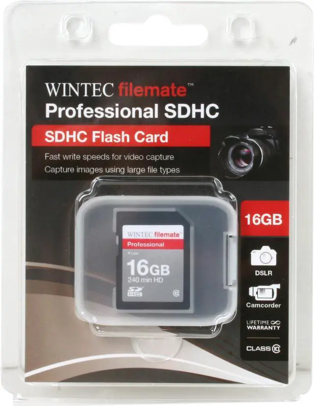 Alt view image 2 of 2 - WINTEC FileMate 16GB Professional Class 10 Secure Digital SDHC Card