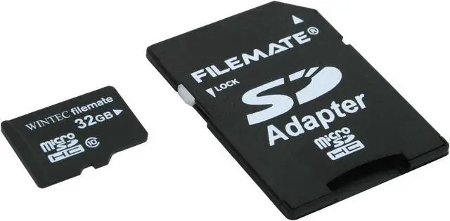 Alt view image 2 of 3 - Wintec FileMate Mobile Professional 32GB microSDHC Flash Memory Card with SDHC Adapter Model 3FMUSD32GBC10-R
