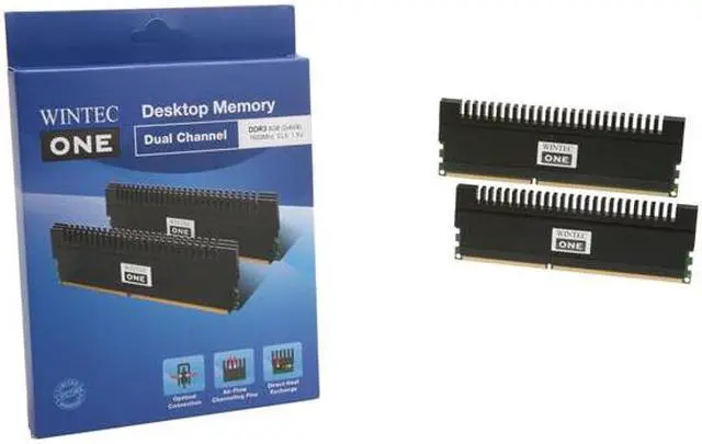 Alt view image 3 of 3 - Wintec One 8GB (2 x 4GB) DDR3 1600 (PC3 12800) Desktop Memory Model 3OH16009U9H-8GK
