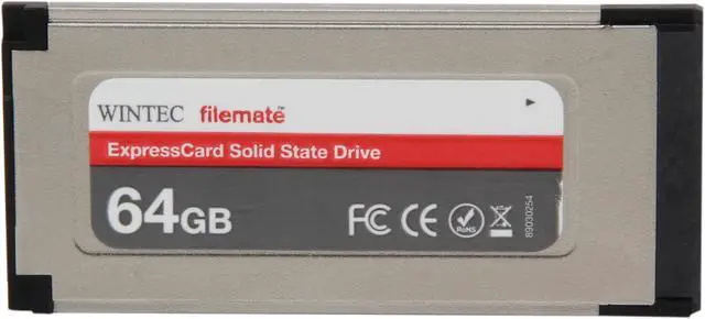 Alt view image 2 of 5 - Wintec FileMate ExpressCard 34 64GB ExpressCard MLC Internal / External Solid State Drive (SSD) 3FMS4E064JM-R
