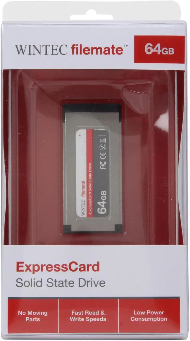 Alt view image 5 of 5 - Wintec FileMate ExpressCard 34 64GB ExpressCard MLC Internal / External Solid State Drive (SSD) 3FMS4E064JM-R
