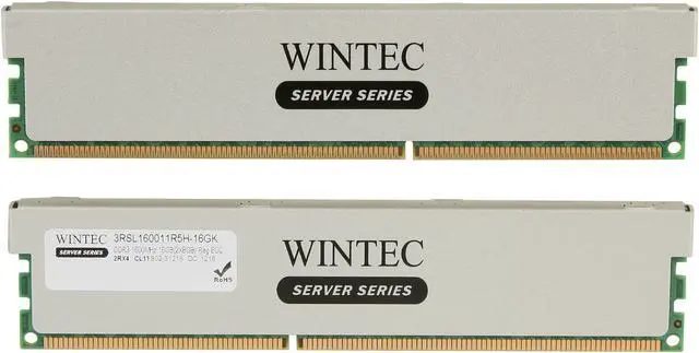 Alt view image 2 of 3 - Wintec 16GB (2 x 8GB) ECC Registered DDR3 1600 (PC3 12800) Server Memory Model 3RSL160011R5H-16GK