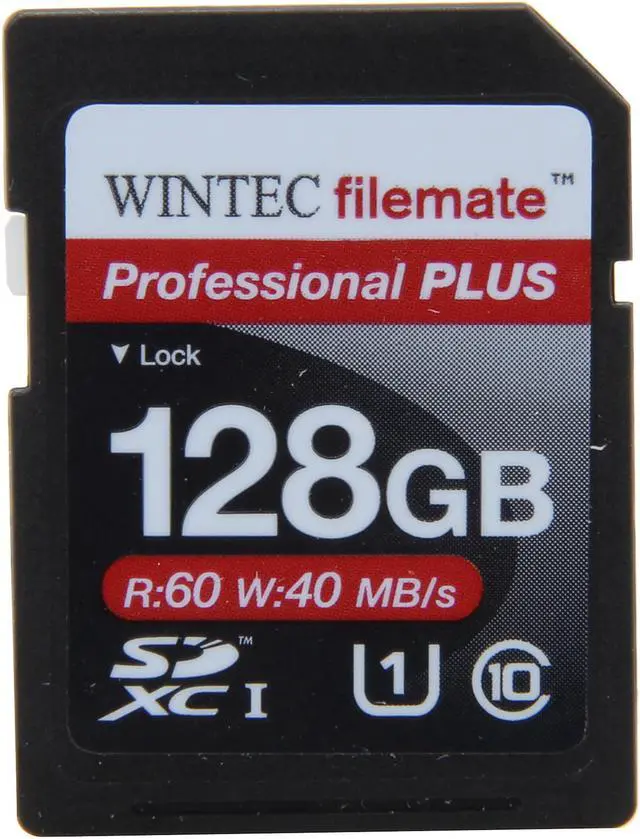 Main image of Wintec Professional PLUS 128GB Secure Digital Extended Capacity (SDXC) Flash Card Model 3FMSD128GU1PI-R