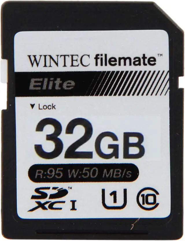 Main image of Wintec Filemate Elite 32GB Secure Digital High-Capacity (SDHC) Flash Card Model 3FMSD32GBU1E-R