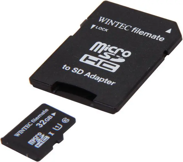 Alt view image 2 of 5 - Wintec Filemate Professional Plus 32GB microSDHC Flash Card with Adapter Model 3FMUSD32GU1PI-R