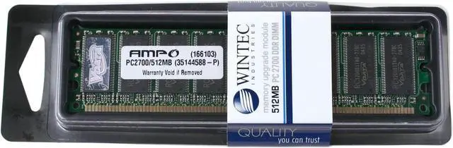 Alt view image 2 of 2 - Wintec AMPO 512MB DDR 333 (PC 2700) Desktop Memory Model 35144588-P