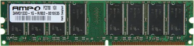 Main image of Wintec AMPO 1GB DDR 333 (PC 2700) Desktop Memory Model 3AMD1333-1G-R