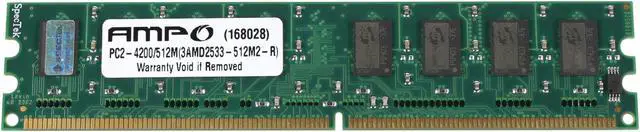Main image of Wintec AMPO 512MB DDR2 533 (PC2 4200) Desktop Memory Model 3AMD2533-512M2-R