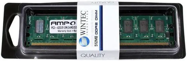 Alt view image 2 of 2 - Wintec AMPO 512MB DDR2 533 (PC2 4200) Desktop Memory Model 3AMD2533-512M2-R