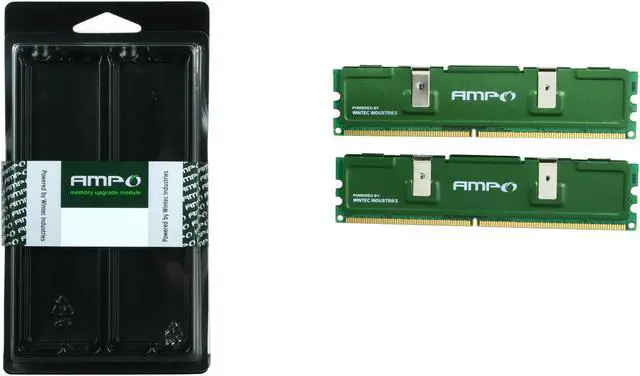 Alt view image 3 of 3 - Wintec AMPO 2GB (2 x 1GB) DDR2 667 (PC2 5300) Dual Channel Kit Desktop Memory Model 3AMD2667-2G2K-R