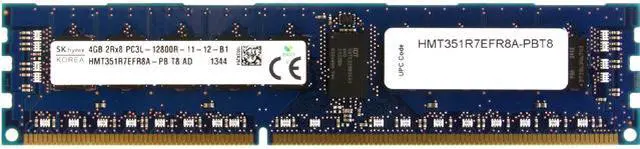 Main image of SK hynix 4GB ECC Registered DDR3L 1600 Server Memory Model HMT351R7EFR8A-PBT8