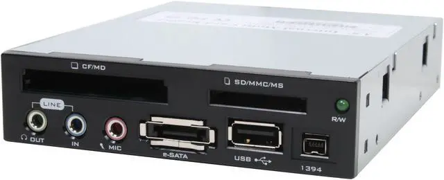 Main image of Koutech IO-FPM421 USB 2.0 5-in-1 Card Reader with USB 2.0 / Firewire 1394a / Audio Ports / eSATA (3.5")