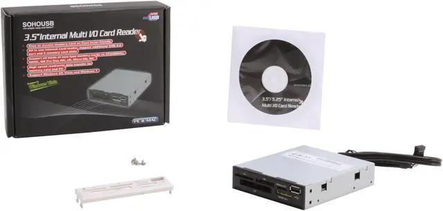 Alt view image 5 of 5 - Koutech IO-RCM621 All-in-one USB 2.0 3.5" USB 2.0 Front Panel Multi-format Card Reader with USB 2.0 Port