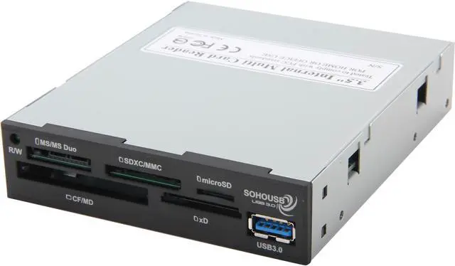 Main image of Koutech IO-RCM632 USB 3.0 Support SD/ CF/ xD/ MS/ MMC. Multi-in-1 SuperSpeed USB 3.0 Front Panel Internal Card Reader with USB 3.0 Port (3.5")