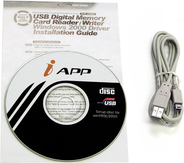 IN WIN CR e500 EXT 6-in-1 USB 2.0 Card Reader - Newegg.com