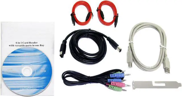 Alt view image 3 of 4 - Koutech KW-F7210-B 9-in-1 USB 2.0 Black Multifunction Hi-Speed USB2.0 Front Panel Card Reader/Writer