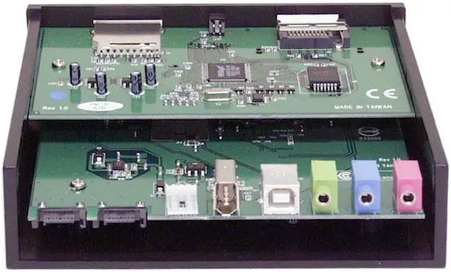 Alt view image 2 of 4 - Koutech KW-F7210-B 9-in-1 USB 2.0 Black Multifunction Hi-Speed USB2.0 Front Panel Card Reader/Writer