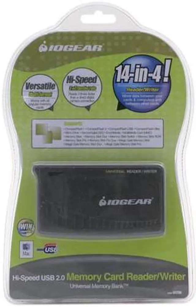 Main image of IOGEAR GFR280 14-in-4 USB 2.0 Universal Memory Bank USB2.0 External Digital Card Reader/Writer
