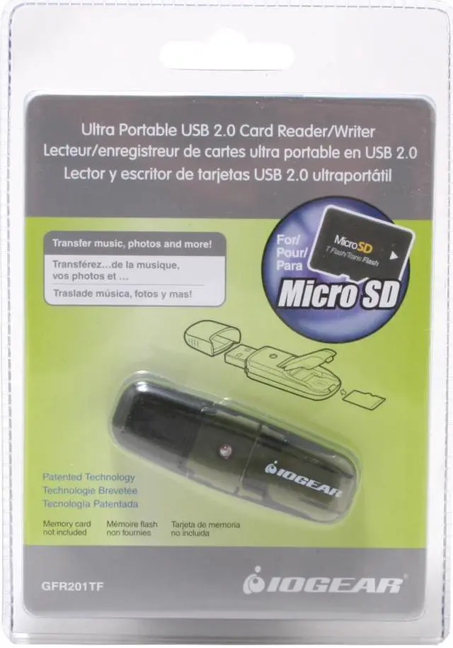 Main image of IOGEAR GFR201TF USB 2.0 Pocket Card Reader for microSD / TF Cards