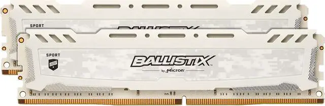 Ballistix Sport LT BLS2K8G4D26BFSBK - Kit de Memoria RAM de 16 GB (8 GB x 2, DDR4, 2666 MT/s, PC4-21300, Single Rank x8, DIMM, 288-Pin) Gris