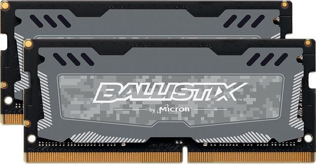 Crucial Ballistix Sport LT 2400 MHz DDR4 DRAM Laptop Gaming Memory Kit 16GB  (8GBx2) CL16 BLS2K8G4S240FSDK (Gray)